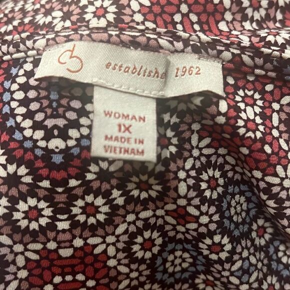 CB short sleeve blouse 1X plus size - Picture 4 of 6